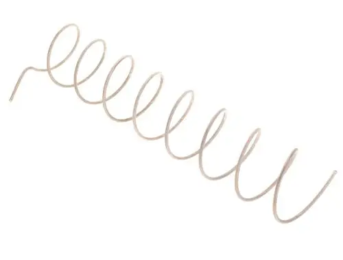 Feder von Bosch in spiraliger Form, gefertigt aus metallischem Material, auf weißem Hintergrund.
